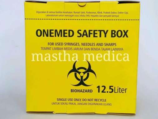 Safety Box / Tempat Sampah / Tempat Limbah / Medis Onemed 12,5L