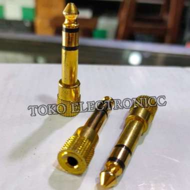 Converter Jack Mini Stereo 3.5mm to Jack Akai Stereo 6.5mm Gold