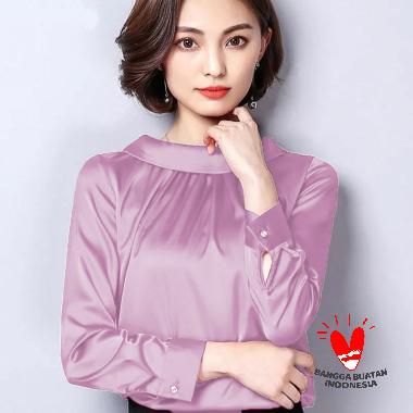 Okechuku Korea Fashion Blouse Wanita XL pink