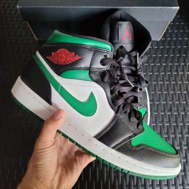 Air Jordan 1 Mid Pine Green Toe || dutch green