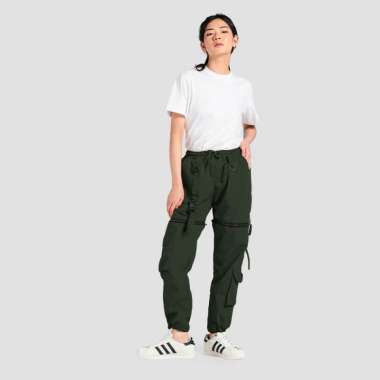 Celana Panjang Jogger Cargo Hypebeast Training wanita Keren Terbaru - Jfashion Justiny XL Army
