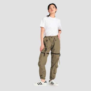 Celana Panjang Jogger Cargo Hypebeast Training wanita Keren Terbaru - Jfashion Justiny XL Krem