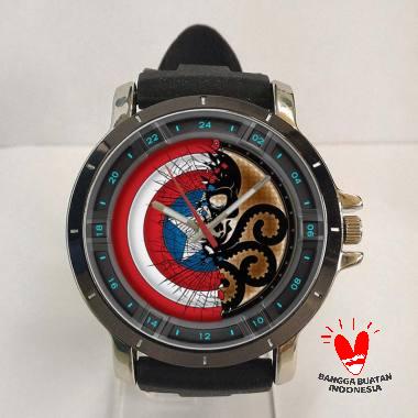 Hd Custom Captain America Art 02 Jam Tangan Unisex Multicolor