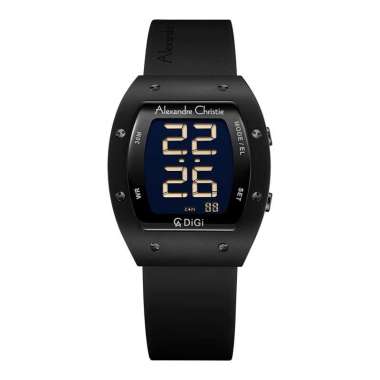 Alexandre Christie Digi AC 9360 LH RIGBA Ladies Black Digital Dial Black Rubber Strap [Machtwatch] H