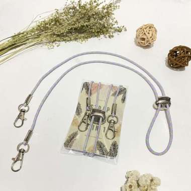 PAKET MASKER+STRAP MASK 2IN1 KONEKTOR / STRAP MASKER / TALI LEHER MASK Lilac Duckbill Hitam