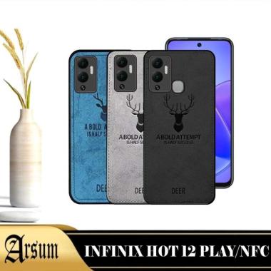 PROMO Case INFINIX HOT 12 PLAY , HOT 12 PLAY NFC Softcase Deer Bermotif jeans New Casing INFINIX HOT