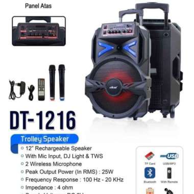 speaker aktif dat karaoke 1216 terbaru 12 mic wireless 2