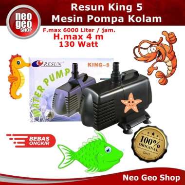 RESUN KING 5 WATER PUMP Pompa Air Aquarium Kolam Hidroponik