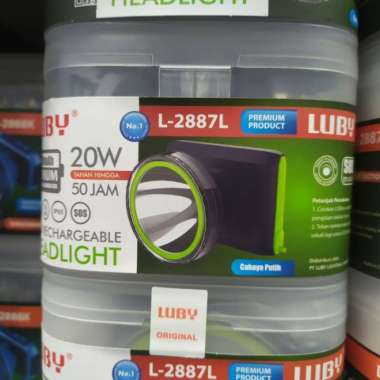 Senter Kepala Luby 2887 L / L2887L Putih BEST SELLER Semua Ukuran Multicolor