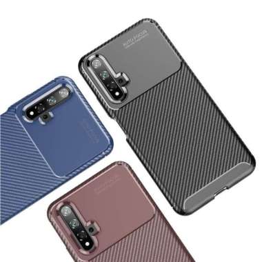 Case Huawei Nova 5T Rugged Armor Silicon Carbon Soft Casing
