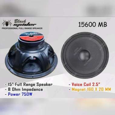 Speaker Black Spider 15600 MB 15 Inch Komponen BlackSpider 15600MB ORI