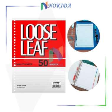 Nokida Kertas Binder Putih Bergaris Joyko Loose Leaf A5-7020-50 [50 Lembar] / Buku Binder Isi Ulang 
