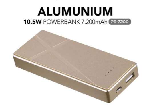 MicroPack Power Bank Li-Polymer 7200 mAh PB-7200 - Hitam Kuning