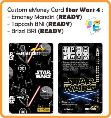 Kartu eMoney eToll Tapcash BRIZZI edisi Star Wars - Custom Print eMoney Mandiri