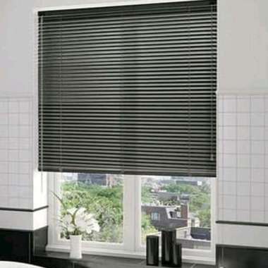 Forhome 60x180 Cm Venetian Blind Krei/Tirai jendela abuabu