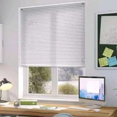 Forhome 60x180 Cm Venetian Blind Krei/Tirai jendela putih