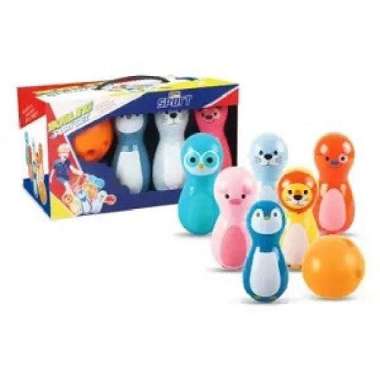 Mainan Anak Bowling Bentuk Animal Paso-animal Bowling Set