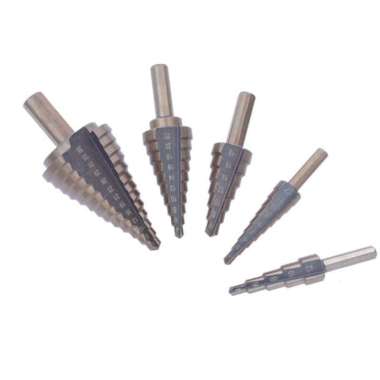 Drillpro Mata Bor Pagoda Spiral Drill Step Down Titanium Hss 5 Pcs Bih