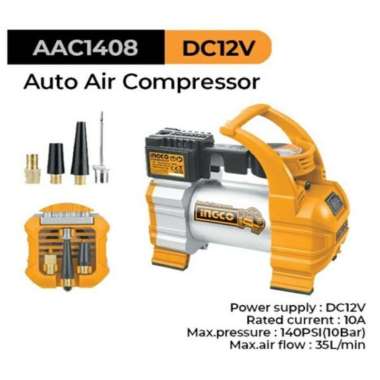 Compressor Angin Mini Portable Pompa Ban Mobil DC 12 Volt INGCO Tipe AAC1408