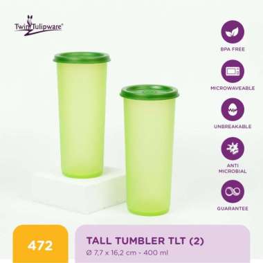 Botol Minum Twin Tulipware Tall Tumbler (set of 2) JD TLT