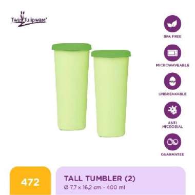 Botol Minum Twin Tulipware Tall Tumbler (set of 2) JD UB