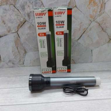 Senter Led Cas Charge Emergency 10W Tahan 10 Jam Luby L H07U ORIGINAL