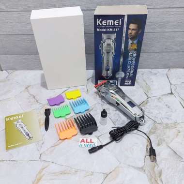 Hair Clipper Kemei ORIGINAL Alat Cukur Rambut Charge Kemei KM 517