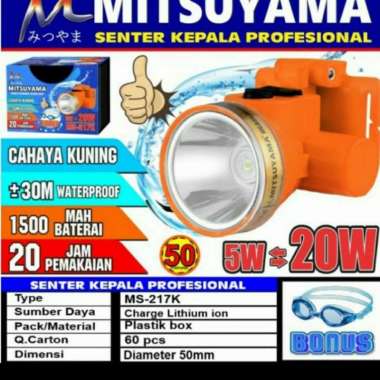 Senter Selam Mitsuyama MS-217P - Senter Selam Cahaya Putih Kuning Cahaya Putih