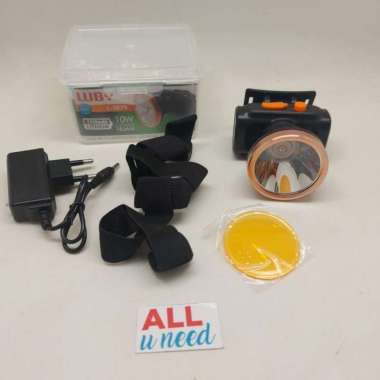 Senter Kepala Led Luby L-2875 Cahaya Kuning Putih - Senter Kepala Led