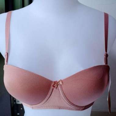 BRA BH Wanita Liying Dengan Busa dan Kawat Cup B Kait 2 Size 34~40 Beige 34