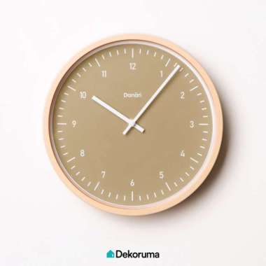 Dekoruma NOWI Jam Dinding Minimalis warna Brown ukuran 27 X 27 cm