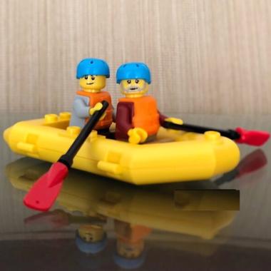 LEGO 60202 Part Out CTY0913-14 Rafters Mini Figure with Rubber Boat