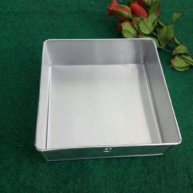 Kampung Alumunium Loyang Kotak Cetakan Kue [20 x 20 x 3 cm] ALUMINIUM