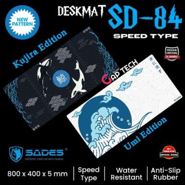 Sades SD84 Kujira / Umi / Kinton / Rasta Gaming Mousepad / Deskmat Original Umi