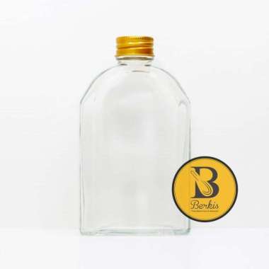Botol Kaca Minuman Jus Kopi 250 ML Gepeng/ Glass Bottle Jar Tutup Ulir