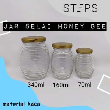BOTOL KACA BENING Glass Jar Botol Toples KacaToples Selai Jam Sambal Jar Madu Bulat 70ML