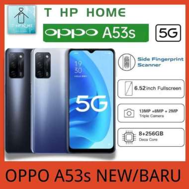 HP Oppo A53S murah terbaru 2022 | OPPO A53 S 5G RAM 8 + 256 GB | Original New Baru Smartphone Android 6.52in HP OPPO Murah garansi 1 tahun Oppo A53s - 8/256GB - Blue