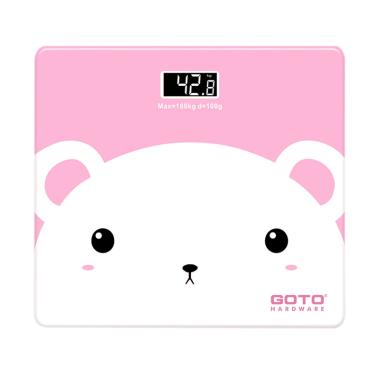 FS - GOTO HARDWARE Teddy Timbangan Badan Mini Digital [180 kg] Pink