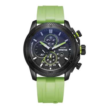 Jam Tangan Expedition Pria E 6810 MC Chronograph Original Light Green Black