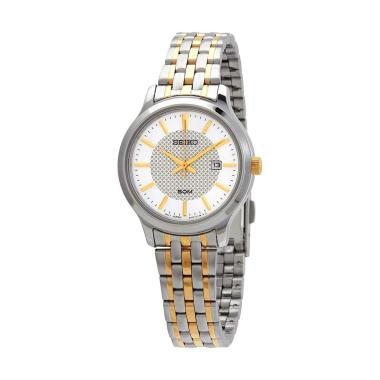 Seiko SUR674-P1 Classic Lady Analog Original Jam Tangan Wanita Gold Silver