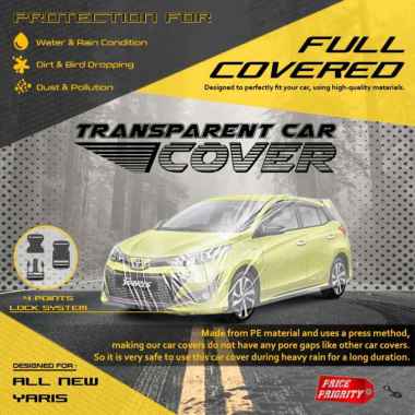Body Cover Sarung Mobil Plastik ALL NEW YARIS Tebal Anti Air WATERPROOF