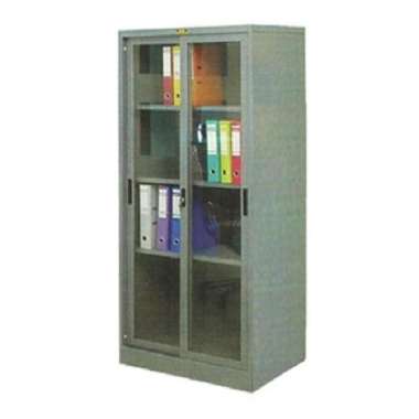 Lemari Arsip Besi 2 Pintu Sliding Kaca Brother B 304