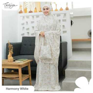 Mukena Tazbiya Harmony White Series JUMBO RAYON PREMIUM