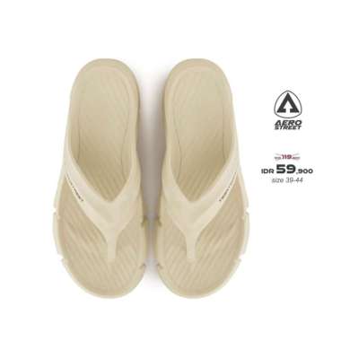Aerostreet 39-44 Triton Krem - Sandal Jepit Pria Wanita ADBAA 44