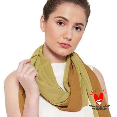 GESYAL Scarf Sifon Polos Syal Wanita KUNING