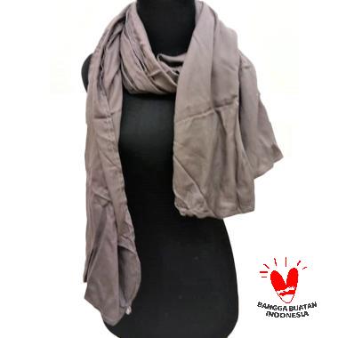 GESYAL Syal Leher Polos coklat