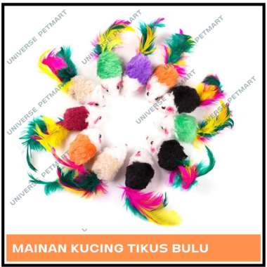 Mainan Boneka Tikus Bulu Kucing / Cat Toys Mouse TY35