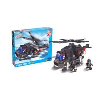 Emco Brix Police Helicopter Mainan Anak Mainan Bloks