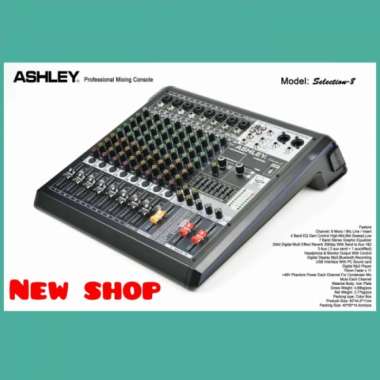 Mixer Ashley 8 Channel Selection 8 Bluetooth Usb Equalizer