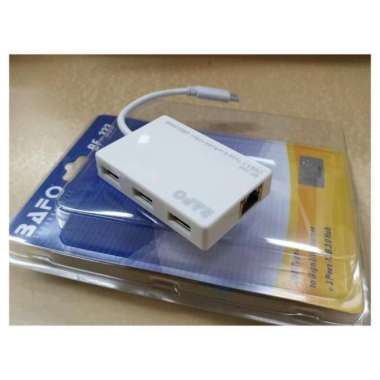 Bafo USB Type C To LAN Gigabit with USB HUB 3Port USB 3.0 BF-333